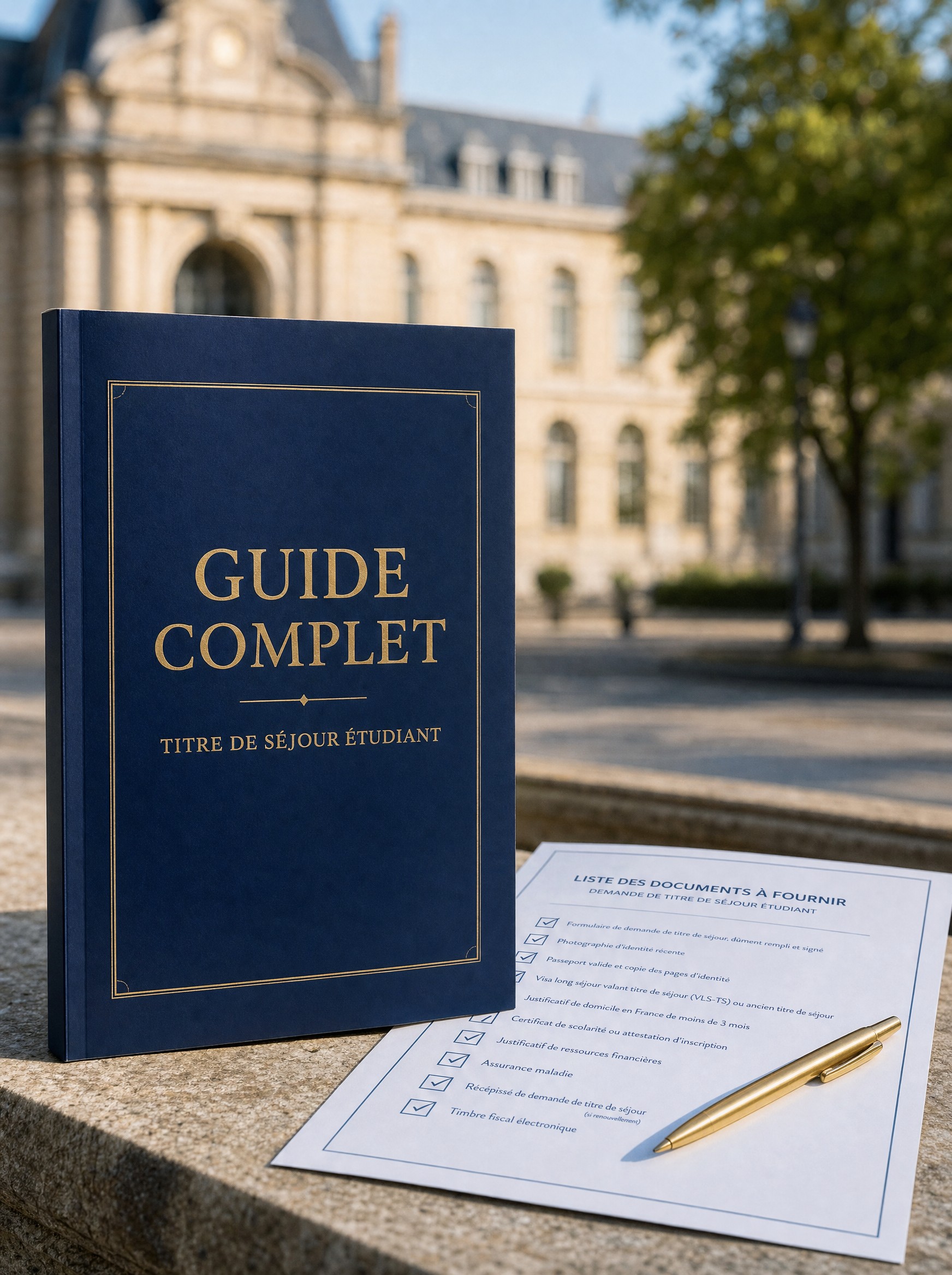 Guide Complet + Checklist interactive — Titre de Séjour Étudiant